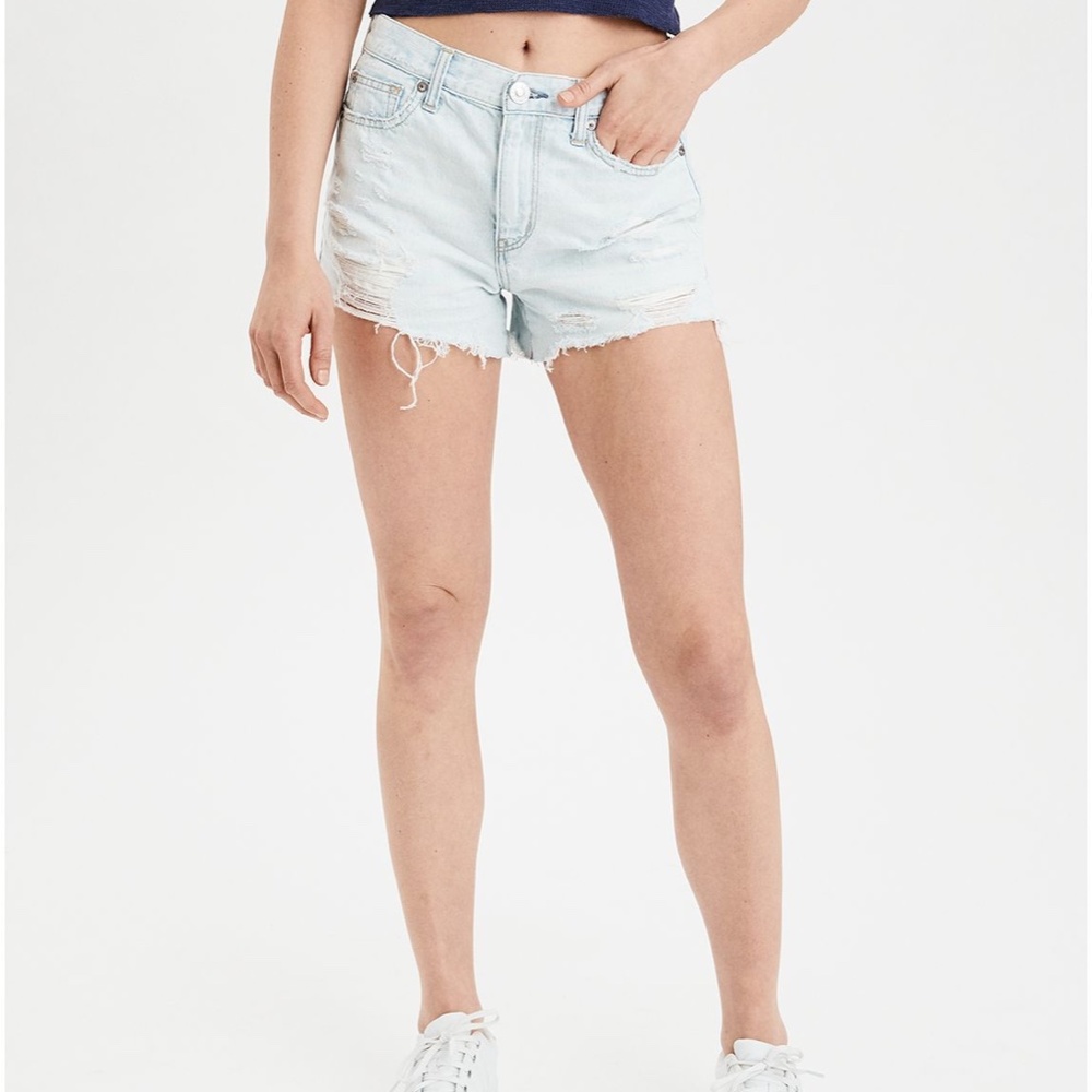 American Eagle High Rise Festival Midi Shorts